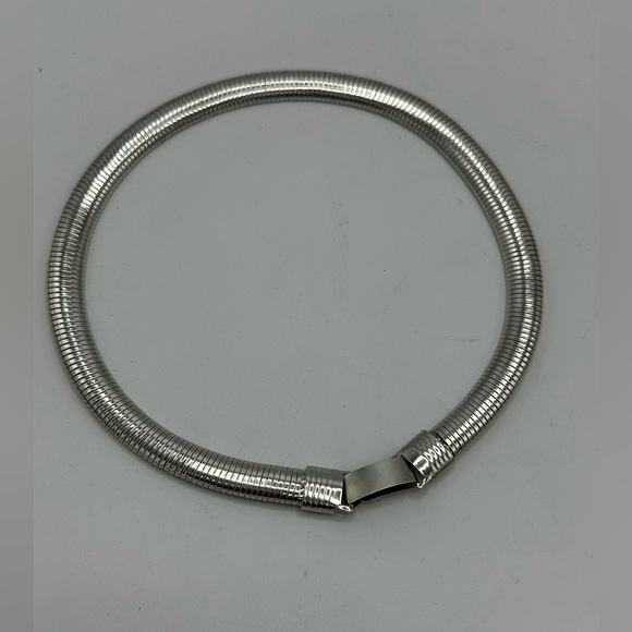 Vintage Silver Cobra Chain Choker Necklace - Picture 3 of 4